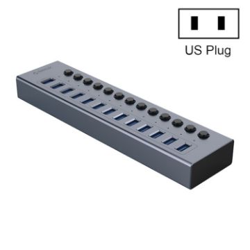 ORICO BT2U3-13AB-GY-BP Multi-Ports HUB with Individual Switches, US Plug - 1