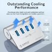 ORICO M3CU2 4-Port Type-C & USB 3.2 Gen2 10Gbps HUB - Silver Aluminum - 4