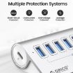 ORICO M3U7-G2 7-Port USB 3.2 Gen2 HUB 10Gbps Aluminum Silver 0.5m Cable - 5
