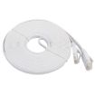 10m CAT6 Ultra-thin Flat Ethernet LAN Cable RJ45 - White Patch Lead - 2