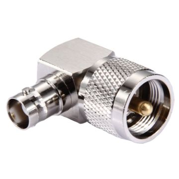 UHF Male to BNC Female 90 Degree Elbow Connector Adapter - 1