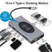 13-in-1 USB-C Hub Docking Station with Wireless Charger Function - 5