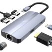 BYL-2209 6-in-1 USB-C/Type-C to USB Docking Station HUB Adapter - 1