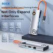 ROCK TR28 6-in-1 USB 3.0 HUB HDMI 4K Gigabit PD Charger Silver Black - 2