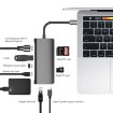 8-in-1 USB-C Hub: USB 3.0, SD/TF, HDMI, RJ45, PD Dock Station (Black) - 5