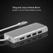 8 In 1 USB-C Hub: USB 3.0, SD/TF, HDMI, RJ45, Type-C PD - Silver - 9