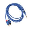 REXLIS 3610 3.5mm to Dual RCA Gold-Plated Audio Cable 1.8m Blue Braided - 4
