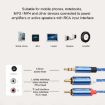 REXLIS 3610 3m 3.5mm to Dual RCA Gold-Plated Audio Cable Blue Braided - 5