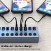 11 in 1 USB 3.0 HUB Splitter with Switch & 12V 4A Power Supply - 5