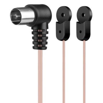 2m FM Dipole Antenna with Female Plug for Stereo Audio Radio Receiver - 1