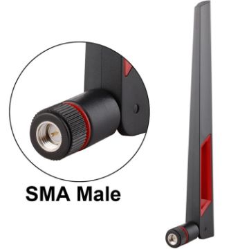 Dual Band 2.4G/5G WiFi 12dBi SMA Male Antenna for Router Network - 1