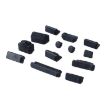 Universal Silicone Anti-Dust Plugs for Laptop - 13 in 1 (Black) - 2
