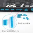 Universal Silicone Anti-Dust Plugs for Laptop - 13 in 1, Yellow - 4