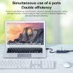 RDS 6307-3 USB-C to USB3.0 + Dual USB2.0 + RJ45 4-in-1 HUB Adapter - 5