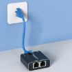 KC-E102 1000M LAN RJ45 Splitter Adapter - 1 to 2 Ethernet Connector - 3