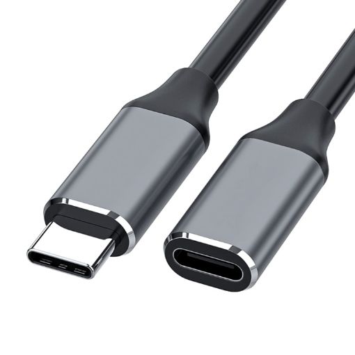 USB-C Male to Female Adapter Cable, 25cm Length, Type-C Connector - 1