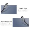 USB-C Male to Female Adapter Cable, 25cm Length, Type-C Connector - 5