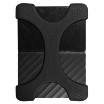 Portable Silicone Case for 2.5" WD, Seagate, Toshiba Hard Drives (Black) - 1