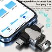 3 In 1 OTG Adapter Silver - USB Type-C, Micro USB, USB-A Connector - 5