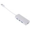 4 in 1 USB 3.0 Hub with HDMI Adapter - Silver, 3 USB Ports - 2