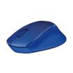 Logitech M330 Wireless Optical Mute Mouse with Micro USB Receiver - Blue - 3