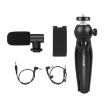 PULUZ Vlogger Kit: Microphone, Tripod Mount & Phone Clamp Holder (Black) - 7