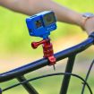 PULUZ Red 360 Bike Handlebar Mount for GoPro, Insta360, DJI Cameras - 8