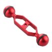 PULUZ 5.0" Aluminum Alloy Dual Balls Arm, 25mm Ball Diameter (Red) - 1