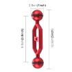 PULUZ 5.0" Aluminum Alloy Dual Balls Arm, 25mm Ball Diameter (Red) - 2