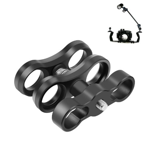 PULUZ Dual Aluminum Alloy Clamp for Underwater Arm System - Durable & Reliable - 1