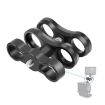 PULUZ Dual Aluminum Alloy Clamp for Underwater Arm System - Durable & Reliable - 4
