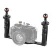 PULUZ Dual Handles Tray Stabilizer for Underwater Camera Housings - Black - 1
