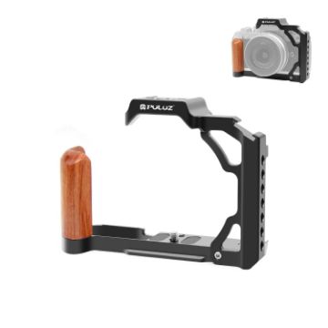 Nikon ZFC PULUZ Wood Handle Metal Camera Cage Stabilizer Rig [US Warehouse] - 1