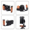 PULUZ Wooden Left Side Handle L Plate for Vertical Shoot Quick Release - 9