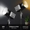 PULUZ 60W Studio Video Light, 2500K-6500K Dual Color Temp, Black - 8