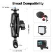 Motorcycle Holder Mirror Base Mount for GoPro & Action Cameras - Black - 2