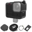 GoPro HERO 4K 2024 PULUZ Silicone Case with Strap & Lens Cover (Black) - 1