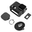 GoPro HERO 4K 2024 PULUZ Silicone Case with Strap & Lens Cover (Black) - 9