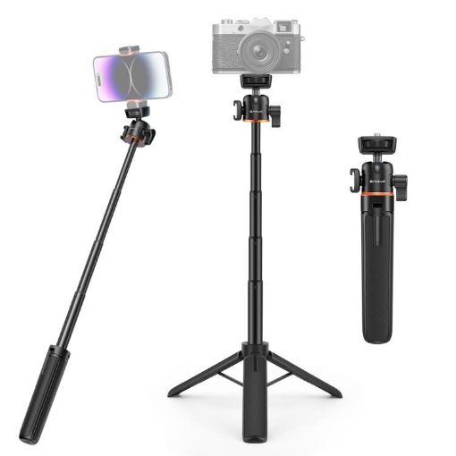 PULUZ Mini Phone Camera Tripod Stand 360 Ball Head Selfie Stick - 1