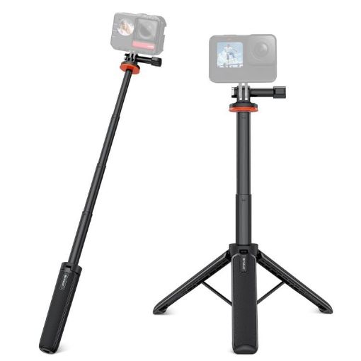 US Warehouse PULUZ Action Camera Tripod Selfie Stick Stand for GoPro - 1