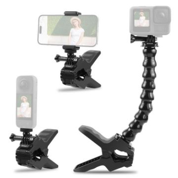 PULUZ Jaws Flex Clamp Mount with Phone Clamp for Action Sports Cameras - 1