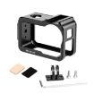 DJI Osmo Action 5 Pro/4/3 PULUZ Metal Cage Frame with Cold Shoe Black - 9