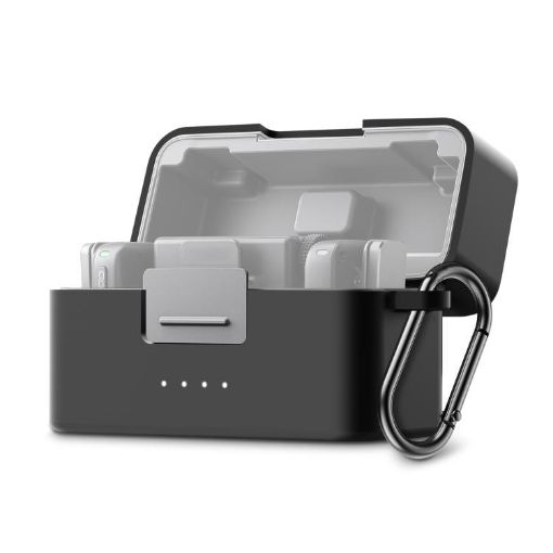 DJI Mic Mini PULUZ Charging Case Silicone Protective Cover Black - 1