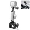 PULUZ Motorcycle Crab Pliers Clip Arm Mount with Adapter & Screw Black - 1