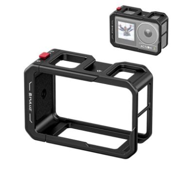 DJI Osmo Action 5/4/3 Aluminum Alloy Cage with Lens Cover - Black - 1