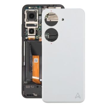 Asus Zenfone 10 AI2302 White Leather Battery Back Cover - 1