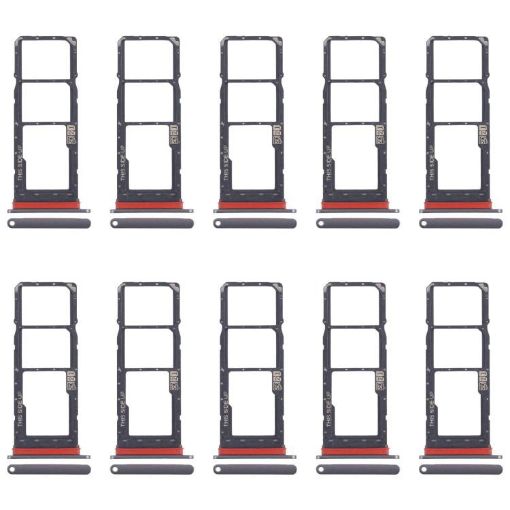 10pcs Original SIM & Micro SD Card Tray for Motorola Moto E40 (Grey) - 1