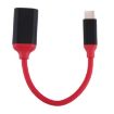 USB-C 3.1 Male to USB 3.0 Female OTG Adapter Cable, 15cm, Red - 2