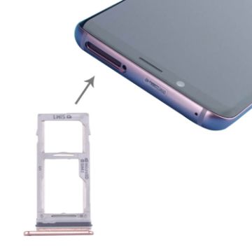 Galaxy S9+/S9 SIM & SIM/Micro SD Card Tray Rose Gold Replacement - 1