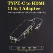 11-in-1 USB-C Hub: VGA, LAN, 4 USB 3.0, SD/TF, HDMI, Audio, Silver - 8